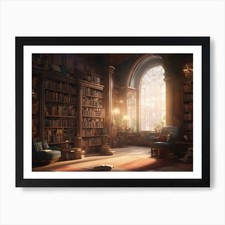 Listing image for Library Art Print Framed Wall Art Poster Canvas Print Picture