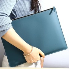 Listing image for A4 Leather Document File Folder Bag Contract Business Organiser Portfolio School