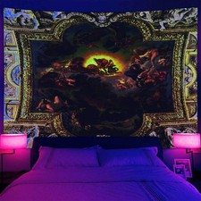 Listing image for Blacklight Medieval Myths Tapestry Wall Hanging UV Reactive Poster Ceiling