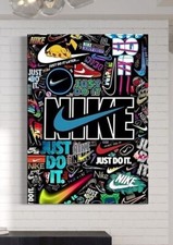 Listing image for Just Do It Hypebeast Nike Canvas Picture -Framed Print - Poster Paper - Wall Art