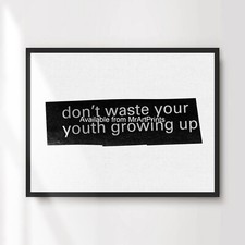 Listing image for Black White Motivational Inspirational Art Word Text Print Poster A4 A3 A2 A1 XL