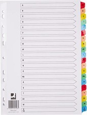 Listing image for A-Z File Dividers A4 Document Organiser With Coloured Tabs A To Z