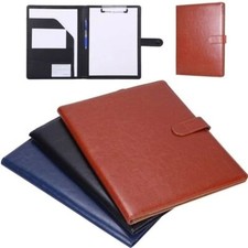 Listing image for Contract File Folder Writing Pad PU Leather Document Clip A4 Clipboard Folder