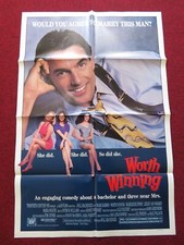 Listing image for WORTH WINNING FOLDED US ONE SHEET POSTER MARK HARMON MADELEINE STOWE 1989