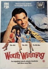 Listing image for Worth Wining 23.5” X 16.5” Original Video Store Poster Good RARE 1989 Poster