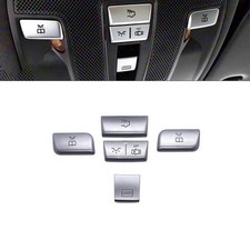 Listing image for 5pcs Silver Roof Reading Lamp Button Patch for Mercedes Light Control Panel