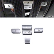 Listing image for 5pcs Silver Roof Reading Lamp Button Patch for Mercedes For GLA 2015 2019 Pack