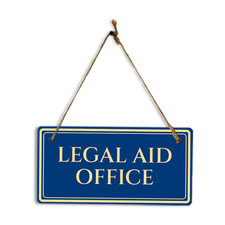 Listing image for Legal Aid Office 5" x 10" Hanging Wall or Door Sign | Legal and Court Signage