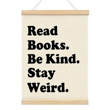 Listing image for Reading Corner Decor for Classroom, Read Wall Art with Wooden Poster Hanger, ...