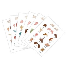 Listing image for 6 Pcs Phonics Alphabet Poster Classroom Wall Stickers Decor Hand Signals