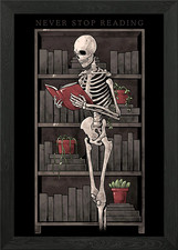 Listing image for Never Stop Reading Framed Wall Art Poster Canvas Print Picture