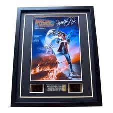 Listing image for BACK TO THE FUTURE Signed Film Cells Framed MICHAEL J FOX MOVIE MEMORABILIA GIFT