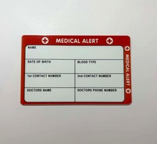 Listing image for Wallet Size Medical Alert Card – Rewritable Emergency Information Health Card