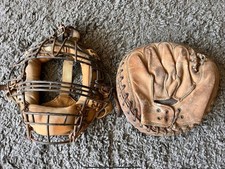 Listing image for Antique Historic Memorabilia 1920s Baseball Catchers Mask And Mitt