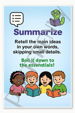 Listing image for Summarize Reading Comprehension Poster - 18 inch x 12 inch