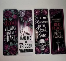 Listing image for Dark Romance Bookmarks Set Gothic Villain, Reading Accessories Book Lover Gift