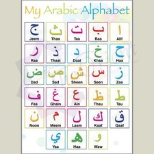 Listing image for My Arabic Alphabet Poster A3 Learning Teaching Arabic Language Kids Folded