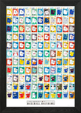Listing image for 121 Baseball Uniforms Framed Wall Art Poster Canvas Print Picture