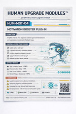Listing image for Motivation Booster Cyberpunk Productivity Engine Poster Futuristic Office Wall D