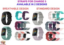Listing image for For Fitbit Charge 5 Strap Replacement Silicone Wristband Band Watch Wrist Straps