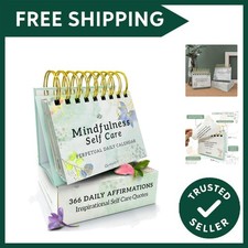 Listing image for 366 Daily Self Care Quotes Mindfulness Perpetual Calendar, Cute Office Desk D...