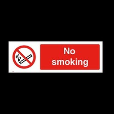 Listing image for No Smoking Sign, Sticker - All Sizes & Materials - Office, Legal, Law (PS6)
