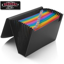 Listing image for 13 Pockets A4 Expanding File Document Organiser Multicolour Foolscap Folder
